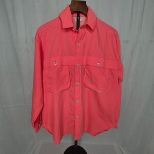 Vintage 10X Hunting Fishing Shirt Neon Pink Unisex Small Gorpcore Made in USA